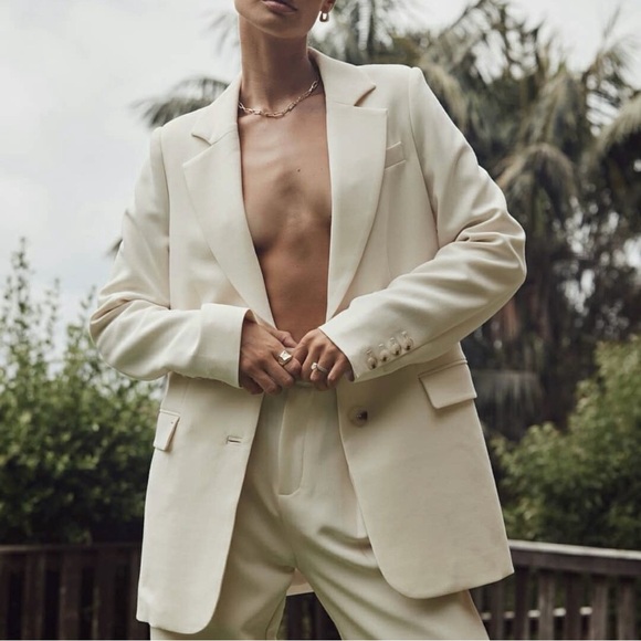 DISSH Jackets & Blazers - DISSH Kirby Cream Blazer Size 12 NWT